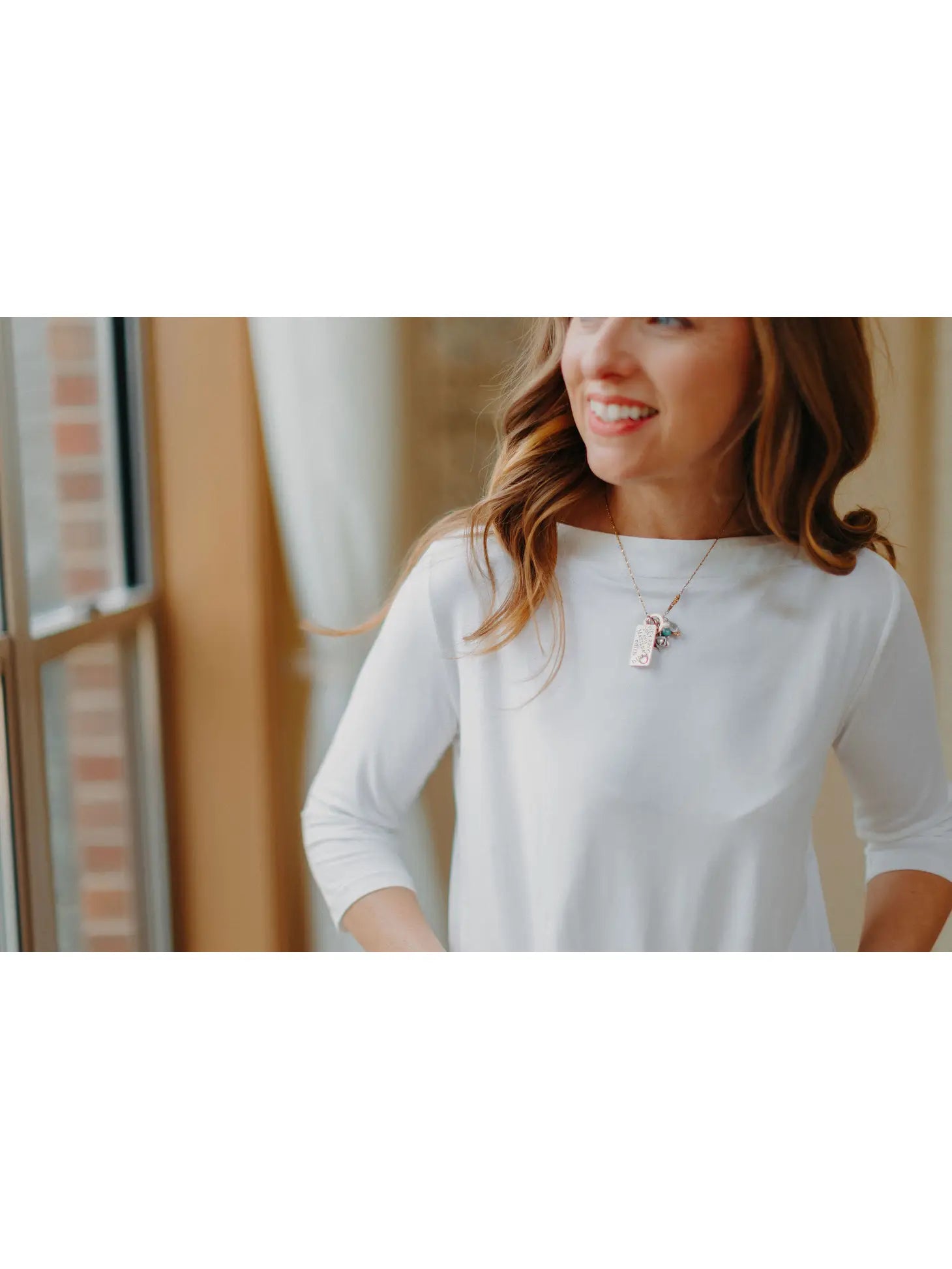 Boatneck Tee- WhiteB/TShirt