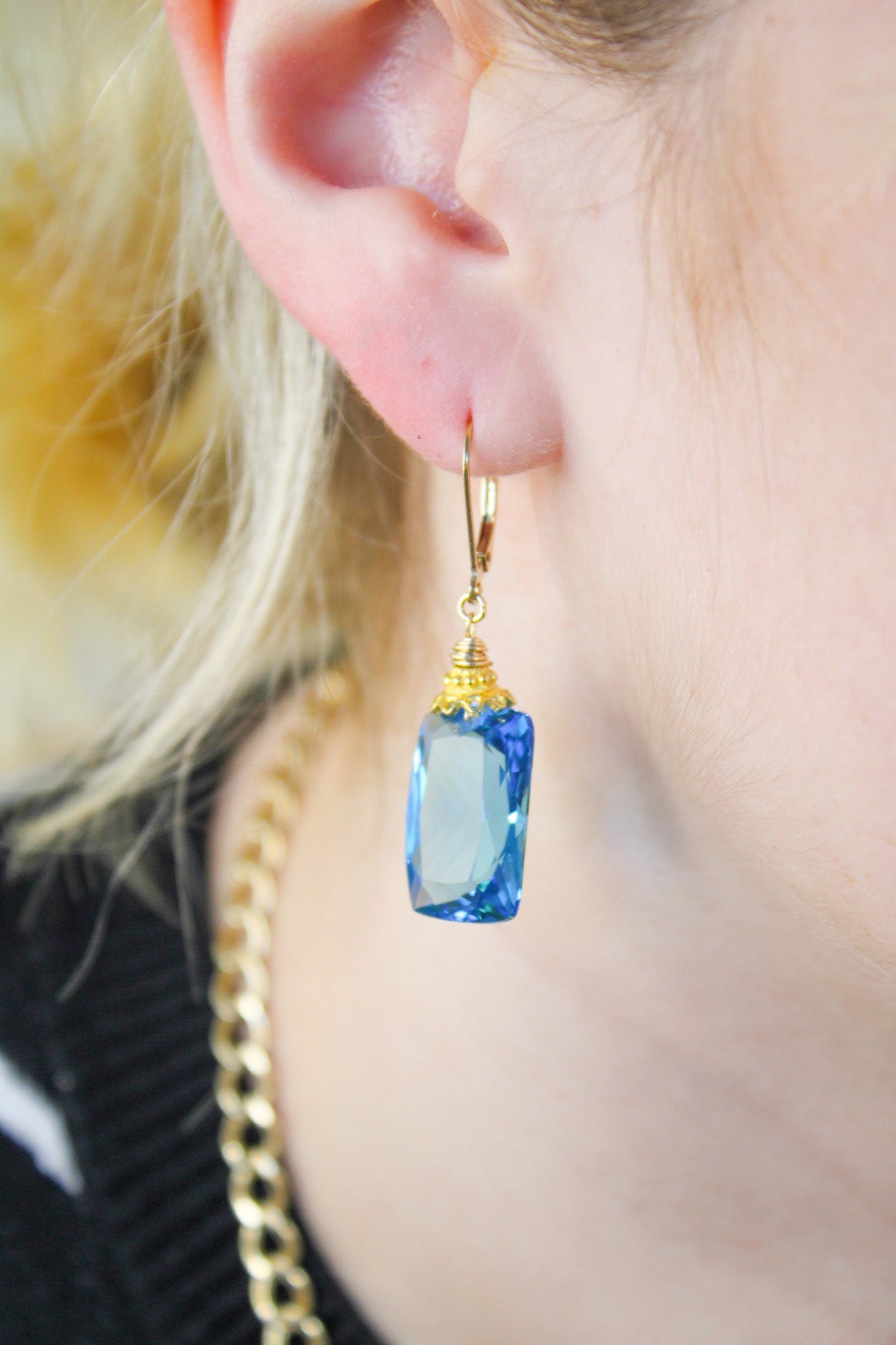 Bright London Blue Topaz Rectangle EarringsBeth ZinkEarrings