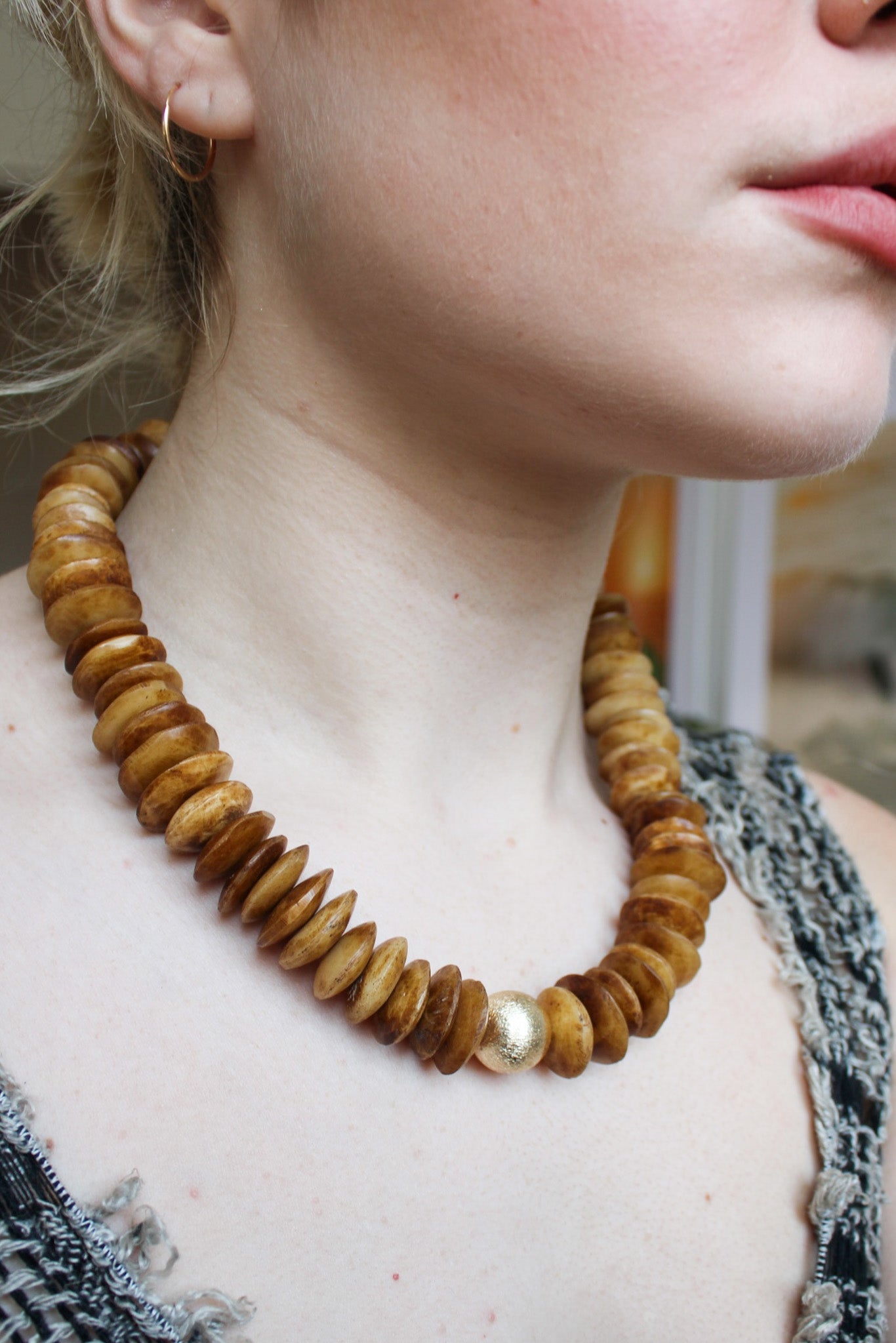 Brown Kenya Bone Bead NecklaceRobin JacksonNecklace