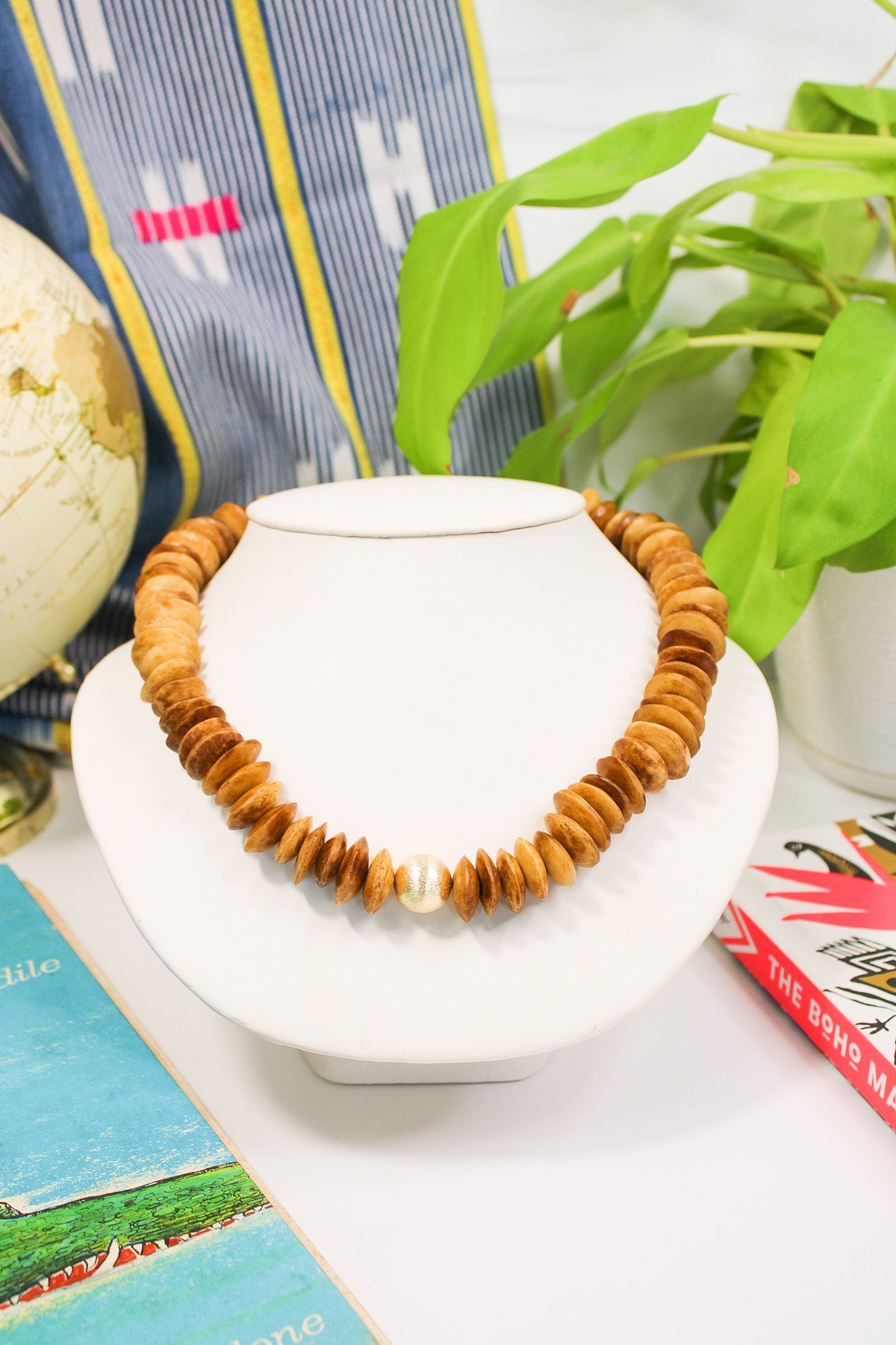Brown Kenya Bone Bead NecklaceRobin JacksonNecklace