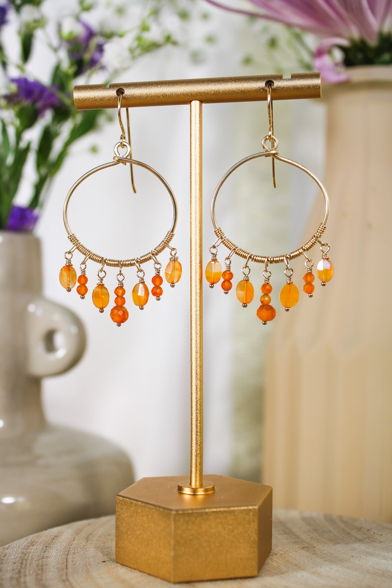 Carnelian Fringe Earrings #1402James & JezebelleEarrings