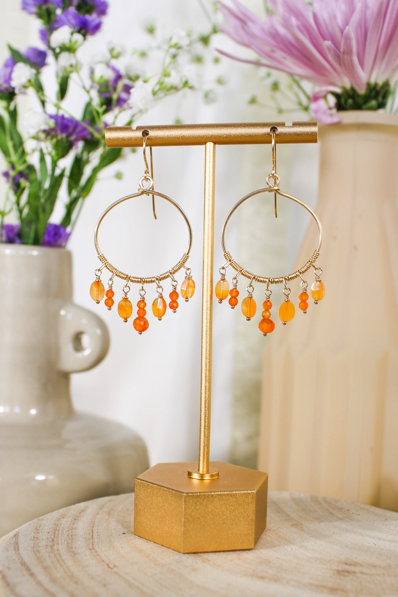 Carnelian Fringe Earrings #1402James & JezebelleEarrings