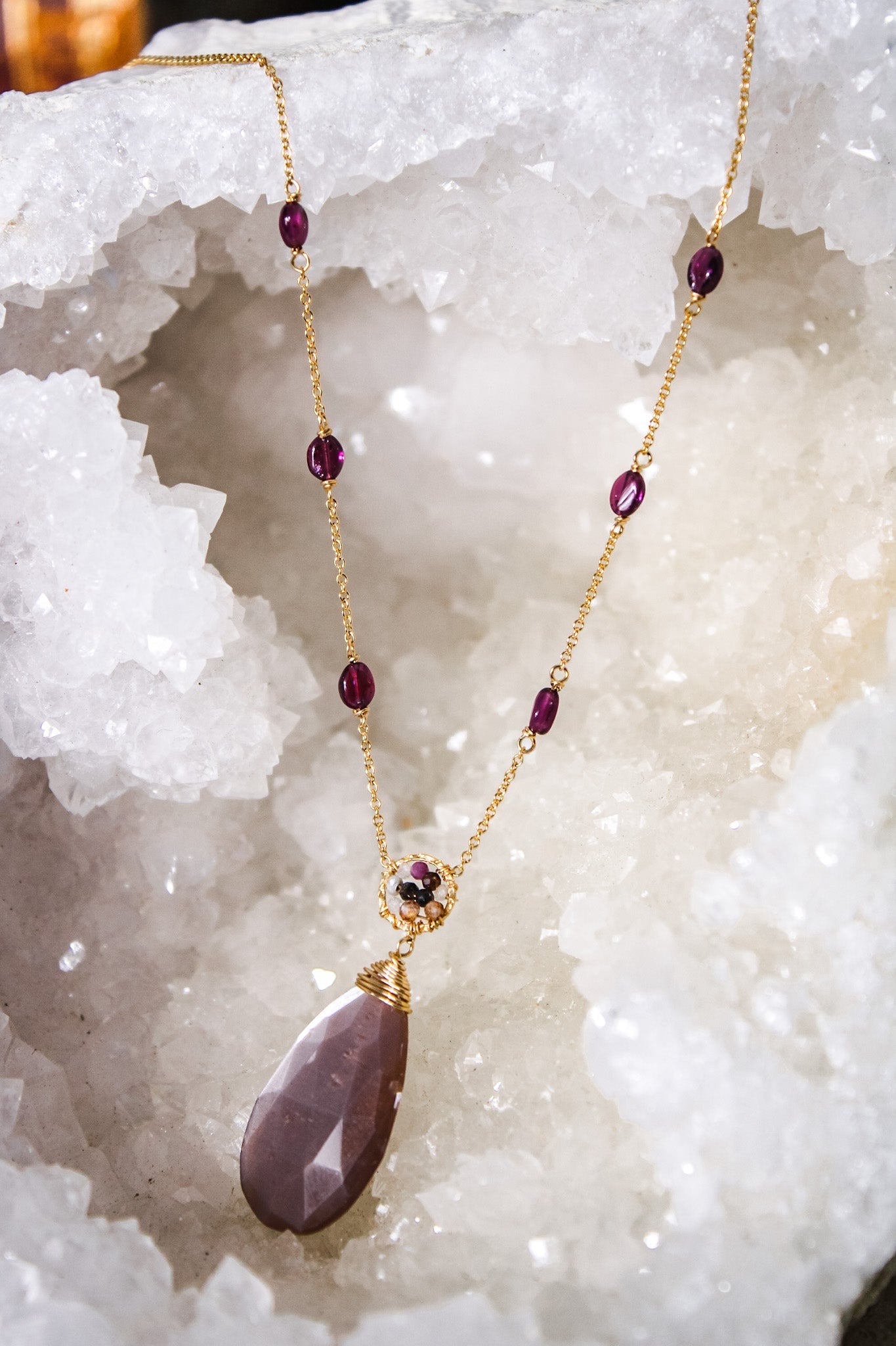 Chocolate Moonstone Necklace #5170Michelle PresslerNecklace