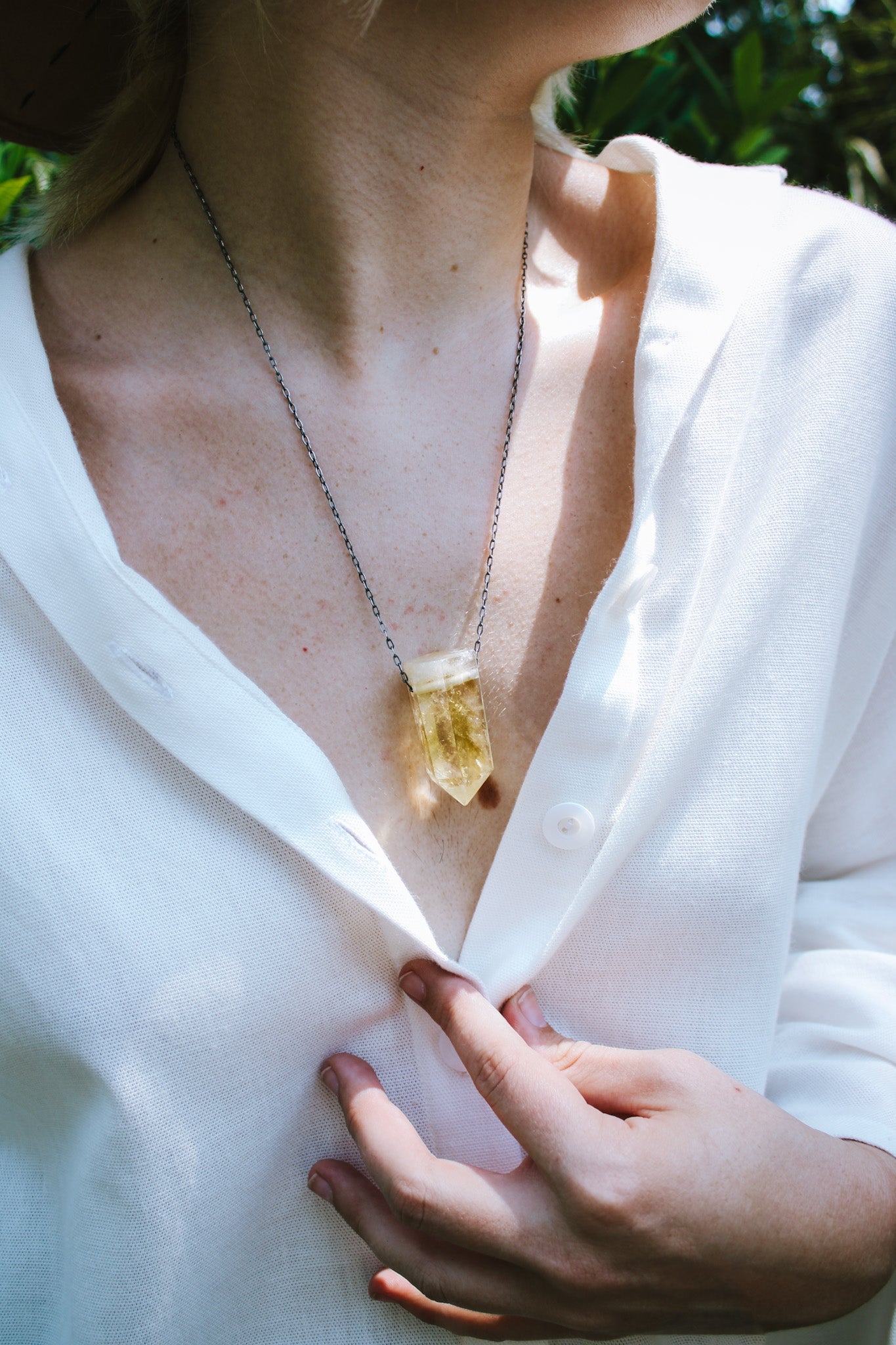 Citrine Quartz Power Crystal NecklaceJoseph BrooksNecklaces