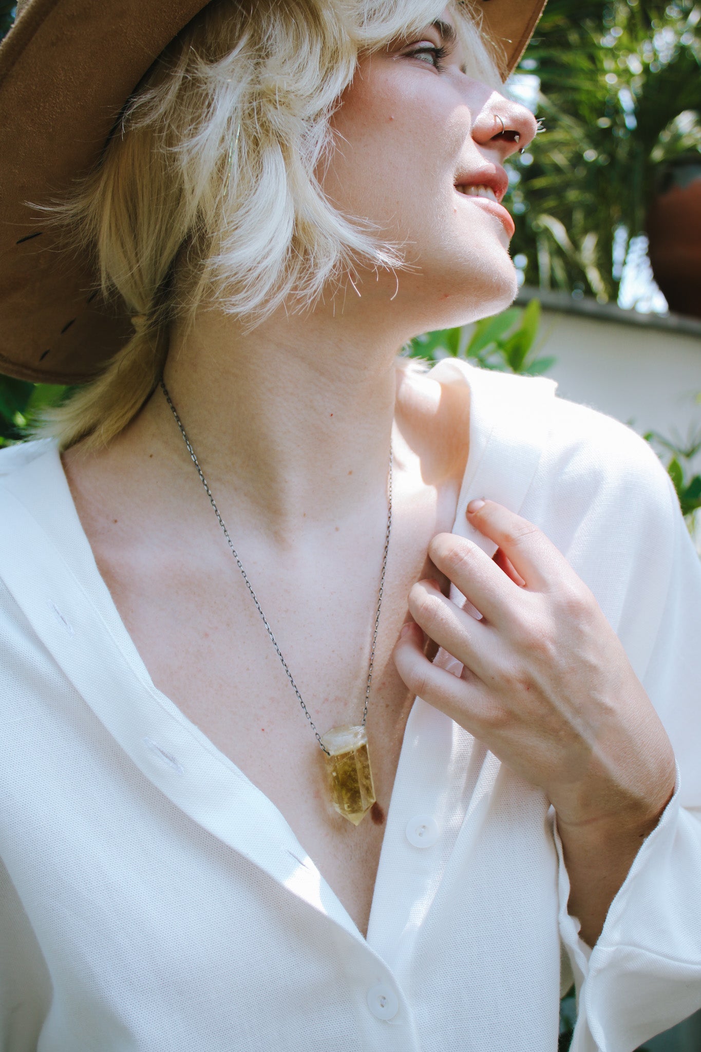 Citrine Quartz Power Crystal NecklaceJoseph BrooksNecklaces