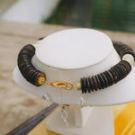 Coconut Bead, Pearl & Gold Accent Choker NecklaceRobin JacksonNecklaces
