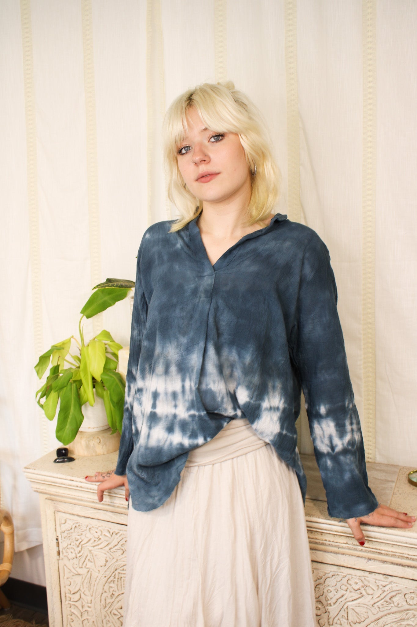 Cotton Gauze Blouse- SnowLOVE TANJANEShirt