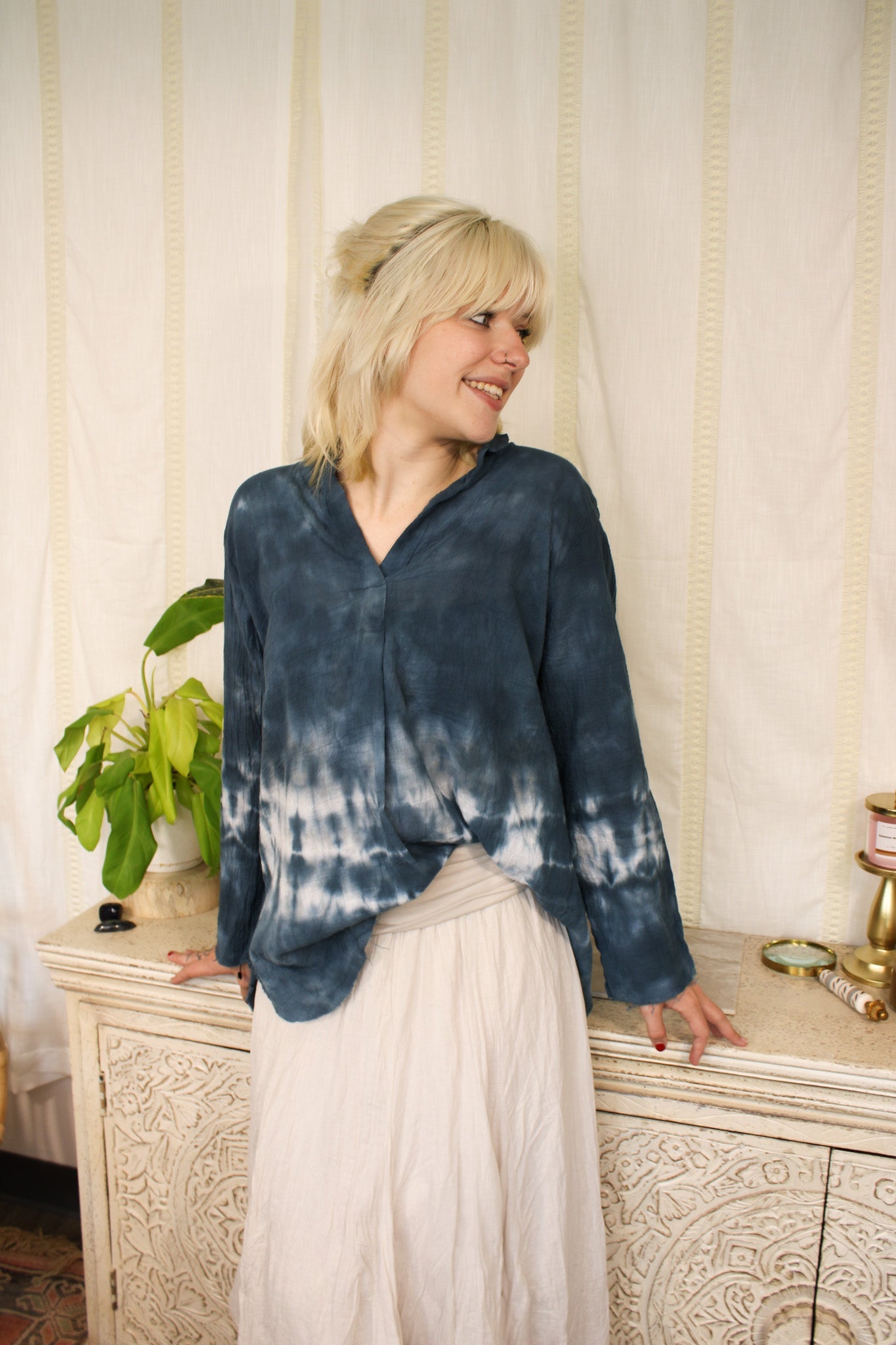 Cotton Gauze Blouse- SnowLOVE TANJANEShirt