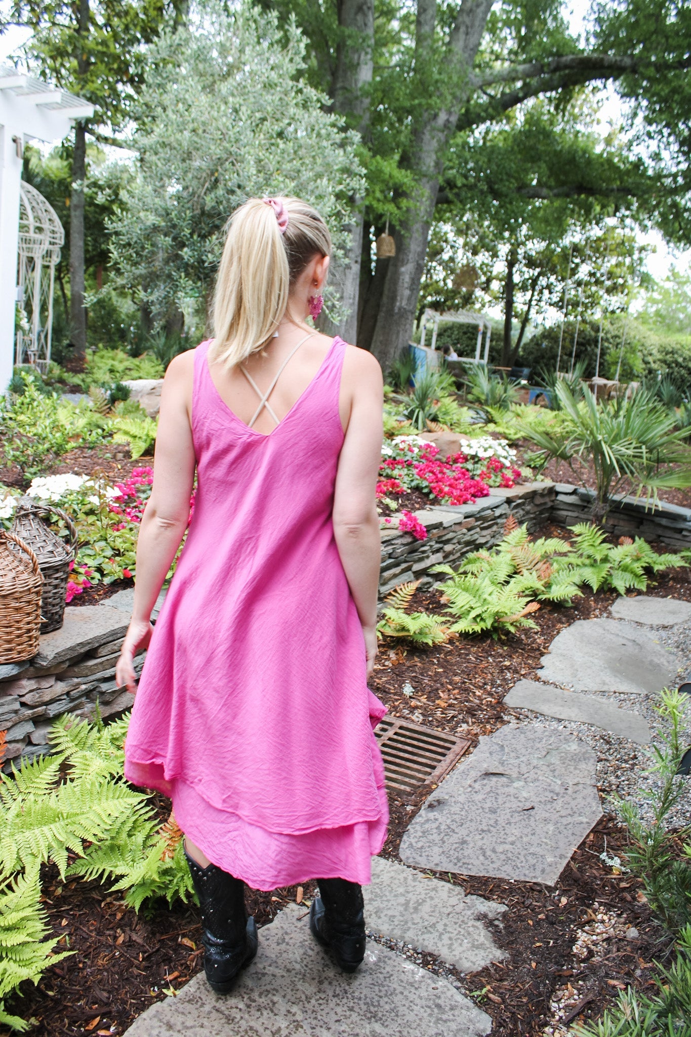 Cotton Silk Bias Cut Dress- BouganvilliaCP ShadesDress