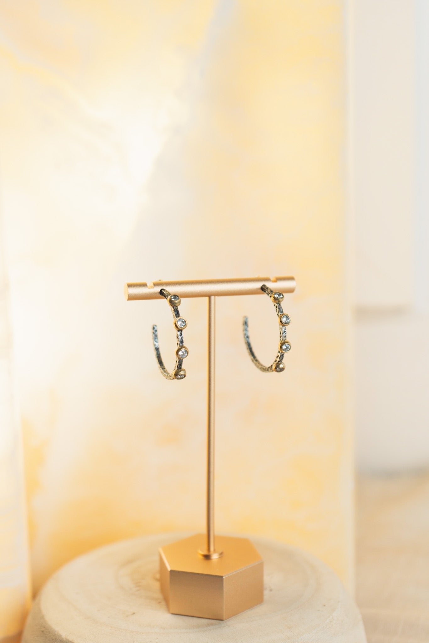CZ Mini Oxidized HoopsBORAEarrings