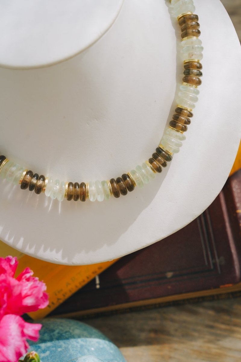 Dark Bone Beads, Moonstone Accent NecklaceRobin JacksonNecklaces