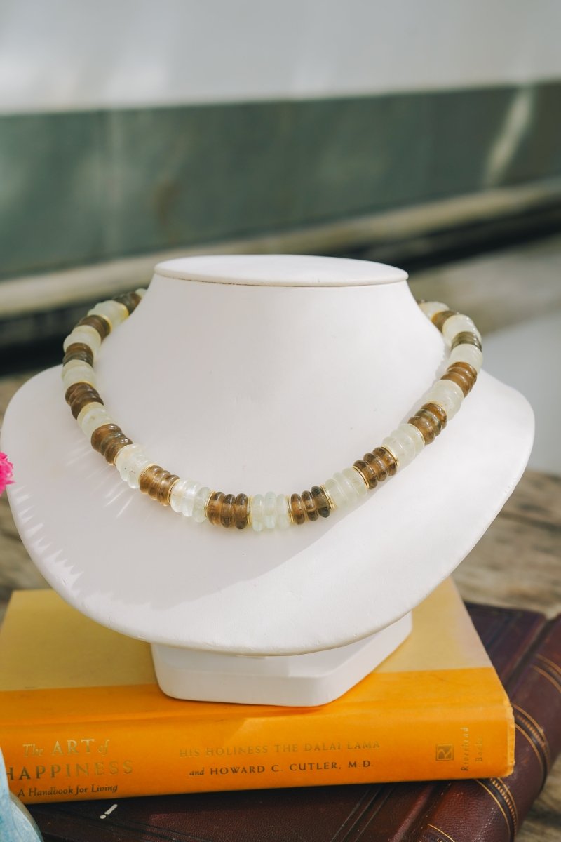 Dark Bone Beads, Moonstone Accent NecklaceRobin JacksonNecklaces
