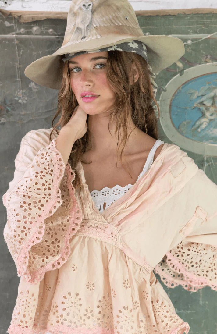 Dear Liza Eyelet Blouse Top 1521 - Kiss MollyMagnolia PearlShirts & Tops
