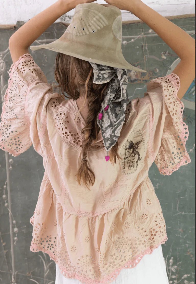 Dear Liza Eyelet Blouse Top 1521 - Kiss MollyMagnolia PearlShirts & Tops