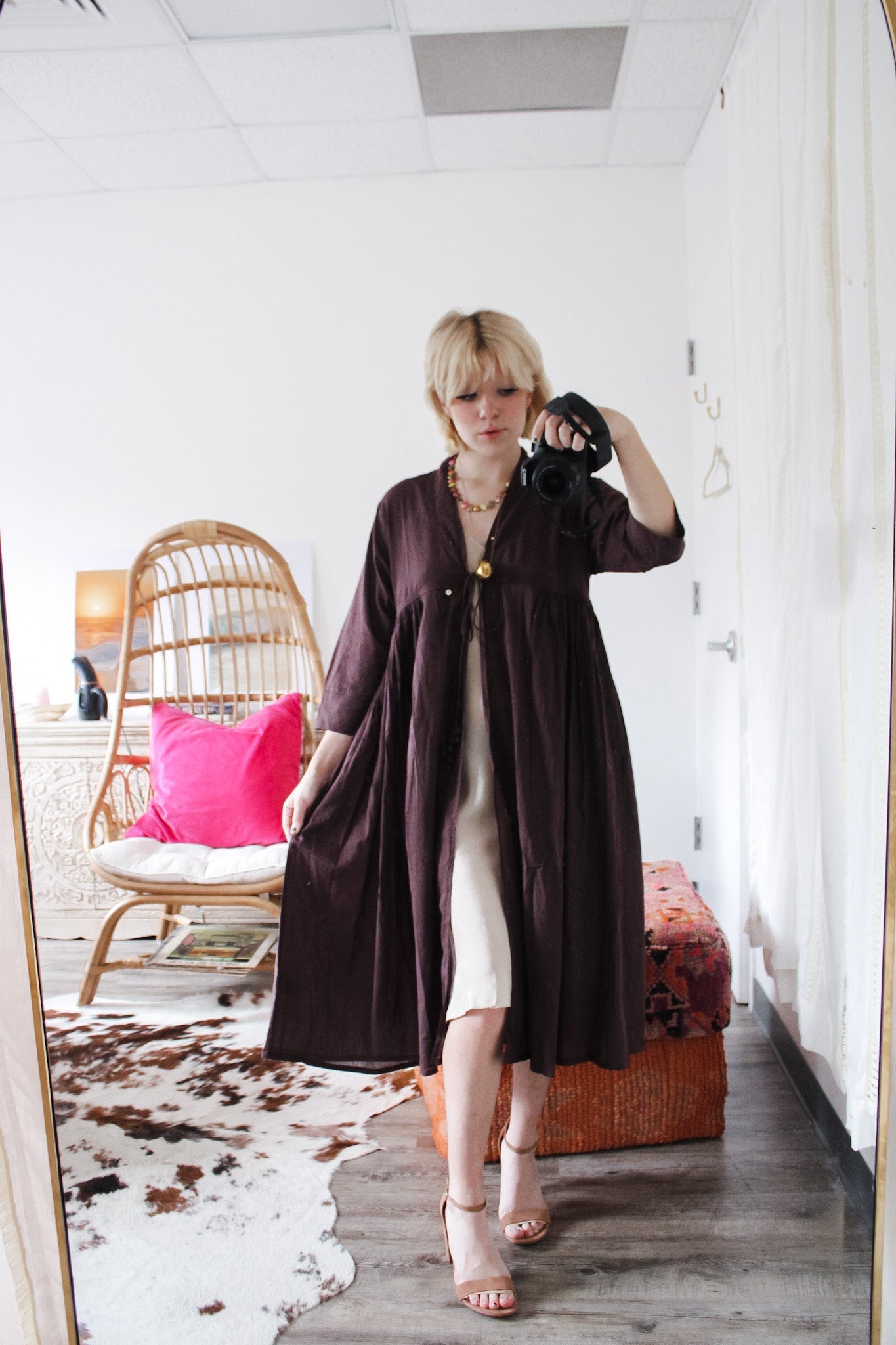 Eleanor Robe- Potters ClayNeemOuterwear