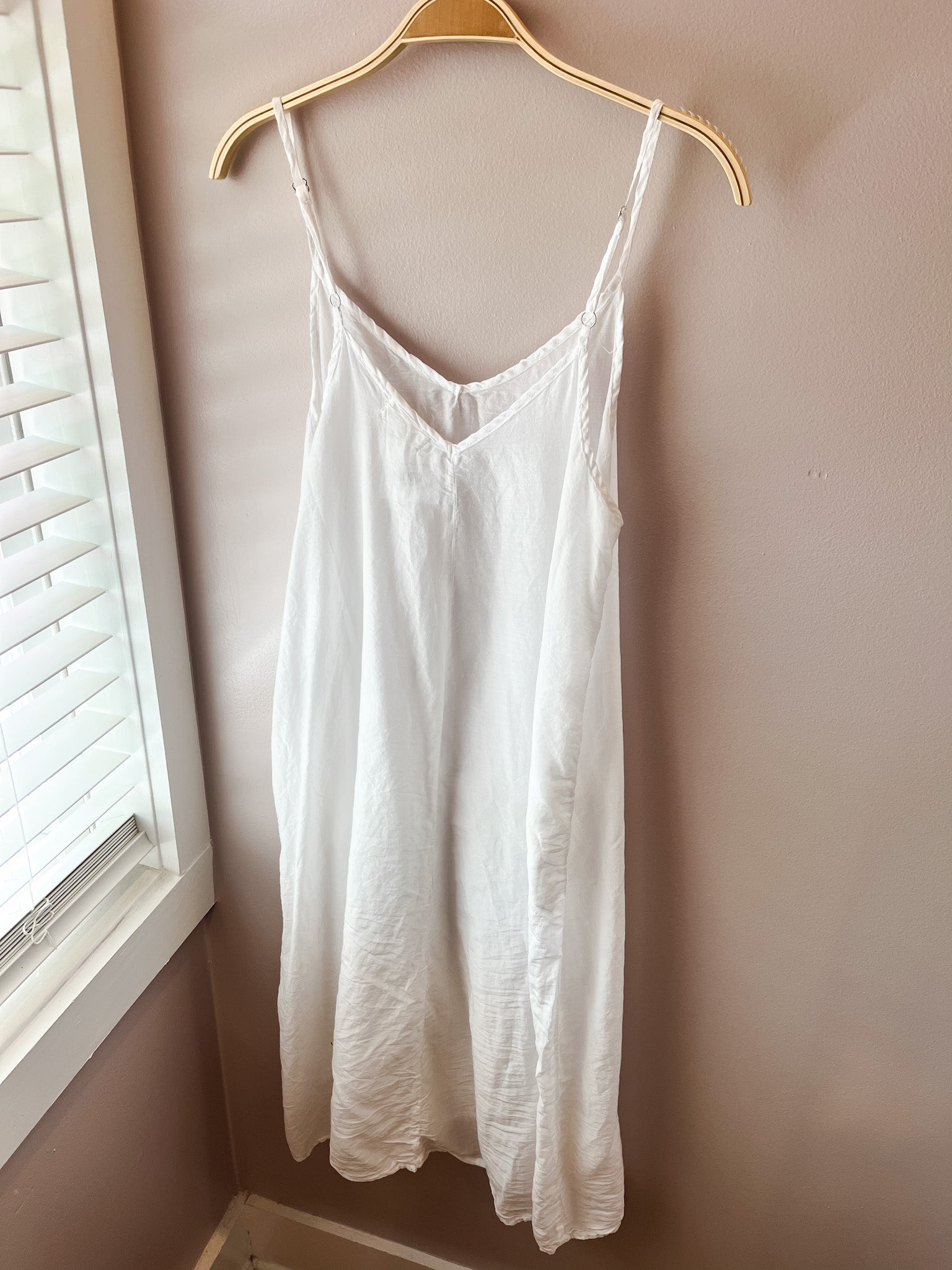 Fairie Slip Dress - White Cotton SilkCP ShadesDresses
