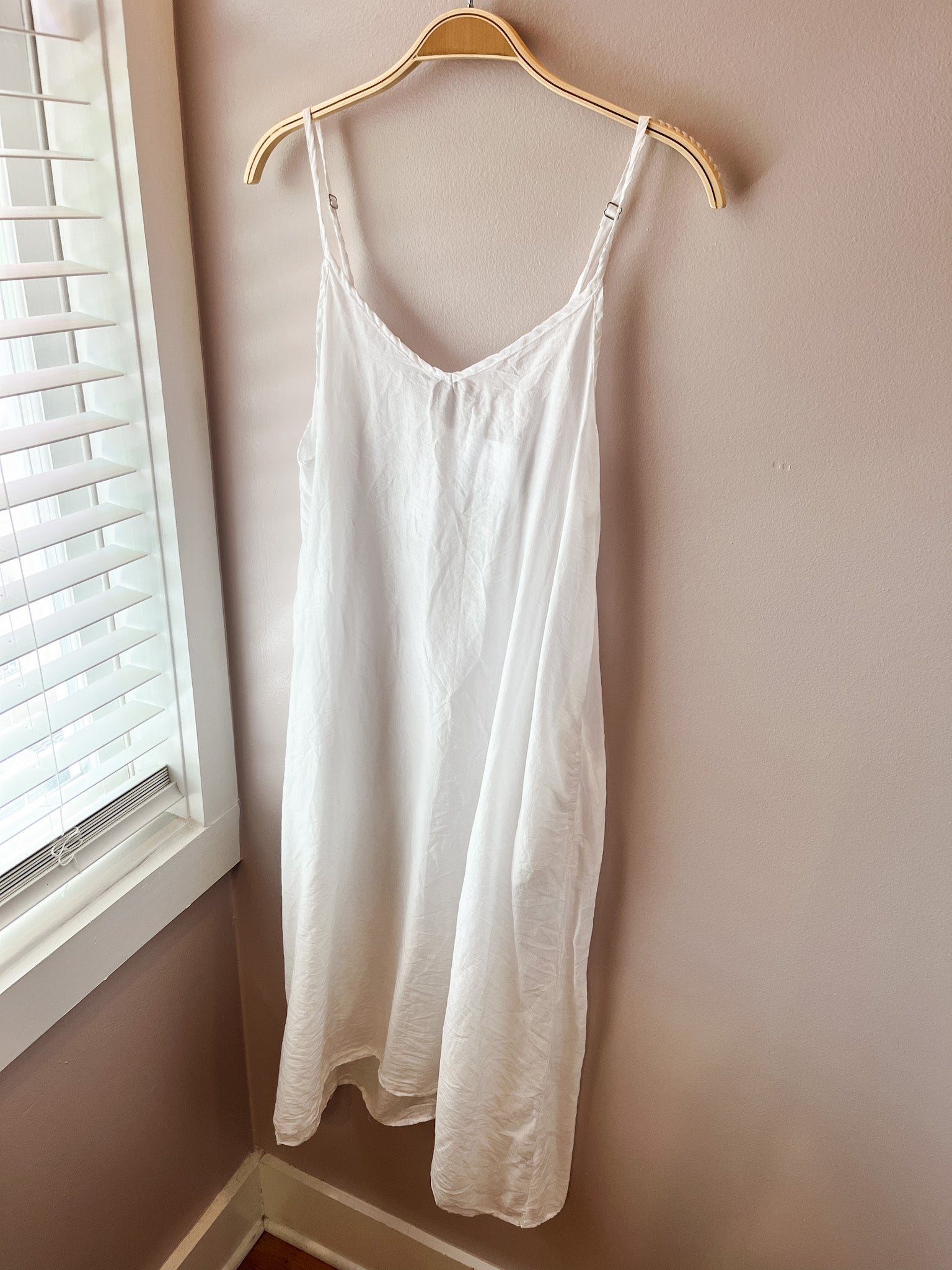 Fairie Slip Dress - White Cotton SilkCP ShadesDresses