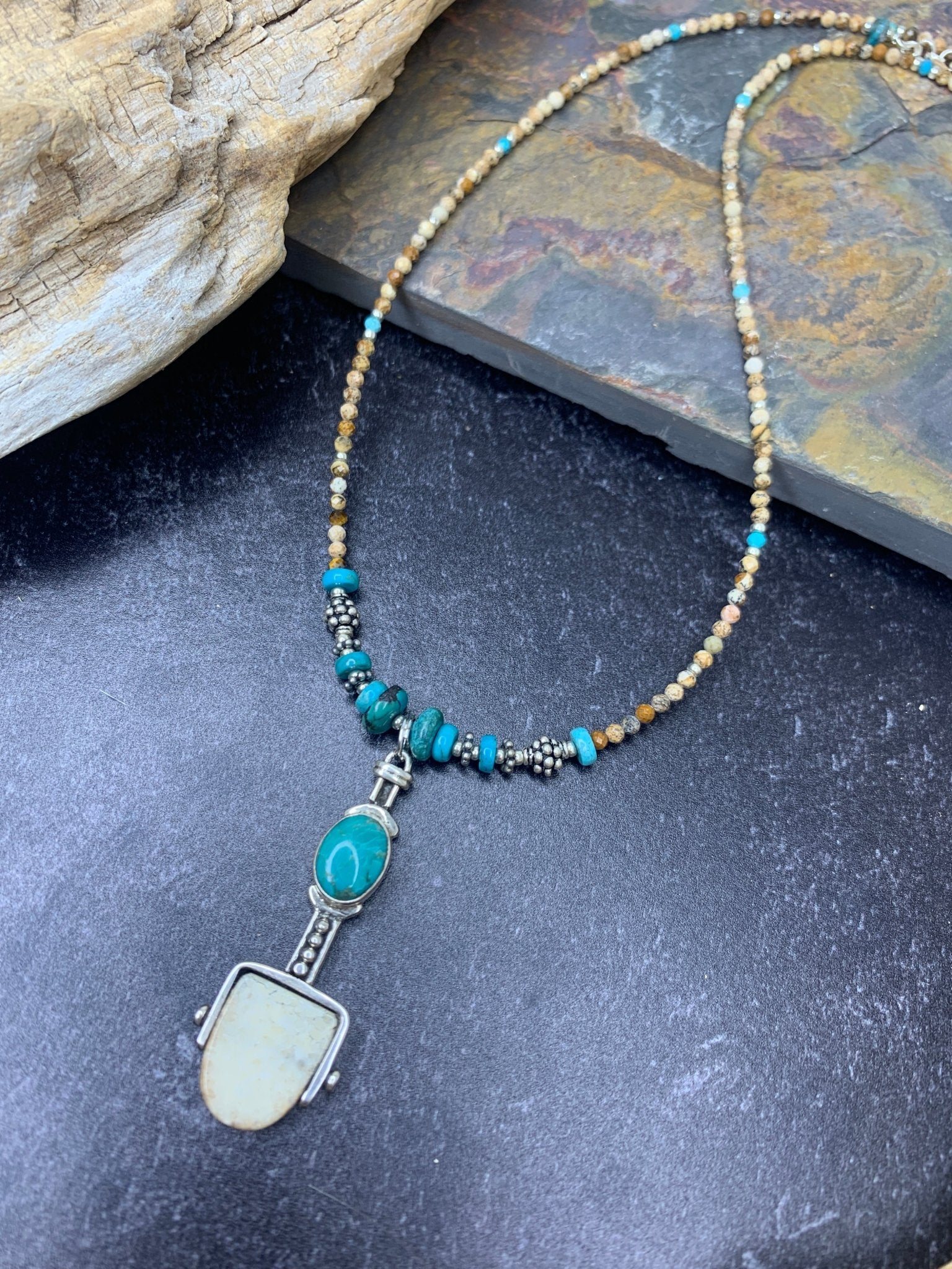 Fosilart Gemstone Necklace #459FosilartNecklace