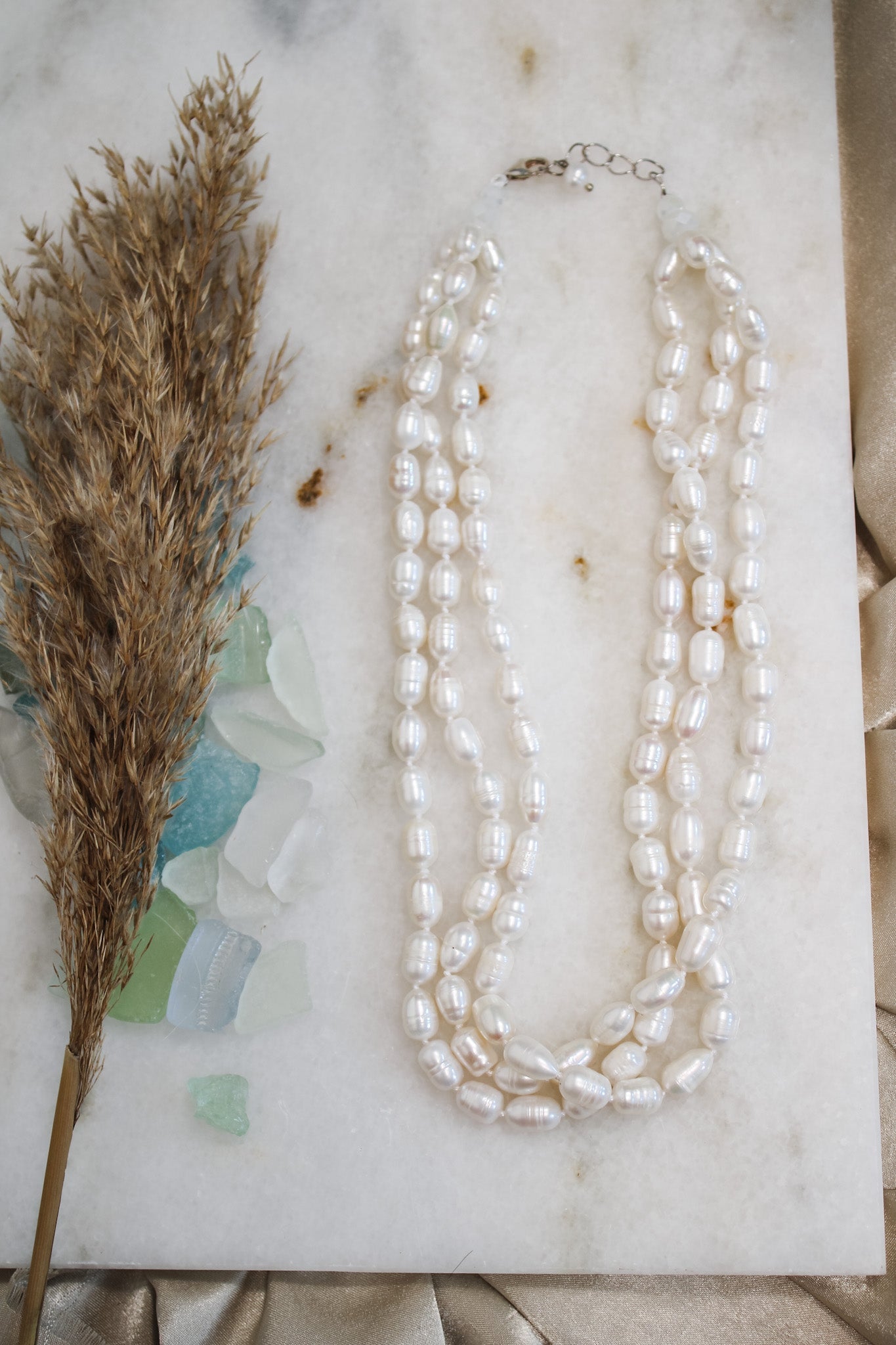 Freshwater Three Layer NecklaceJinjaNecklaces