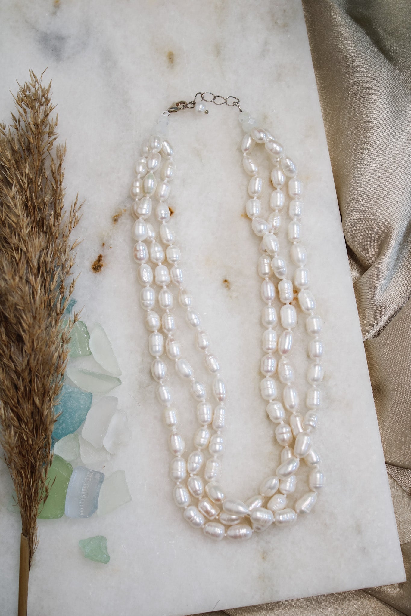 Freshwater Three Layer NecklaceJinjaNecklaces