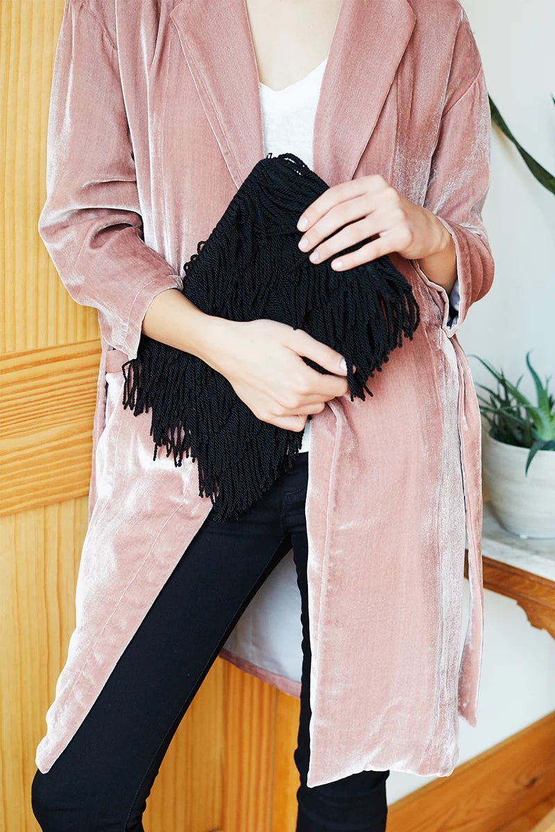 Fringe Clutch - BlackEmerson FryPurse