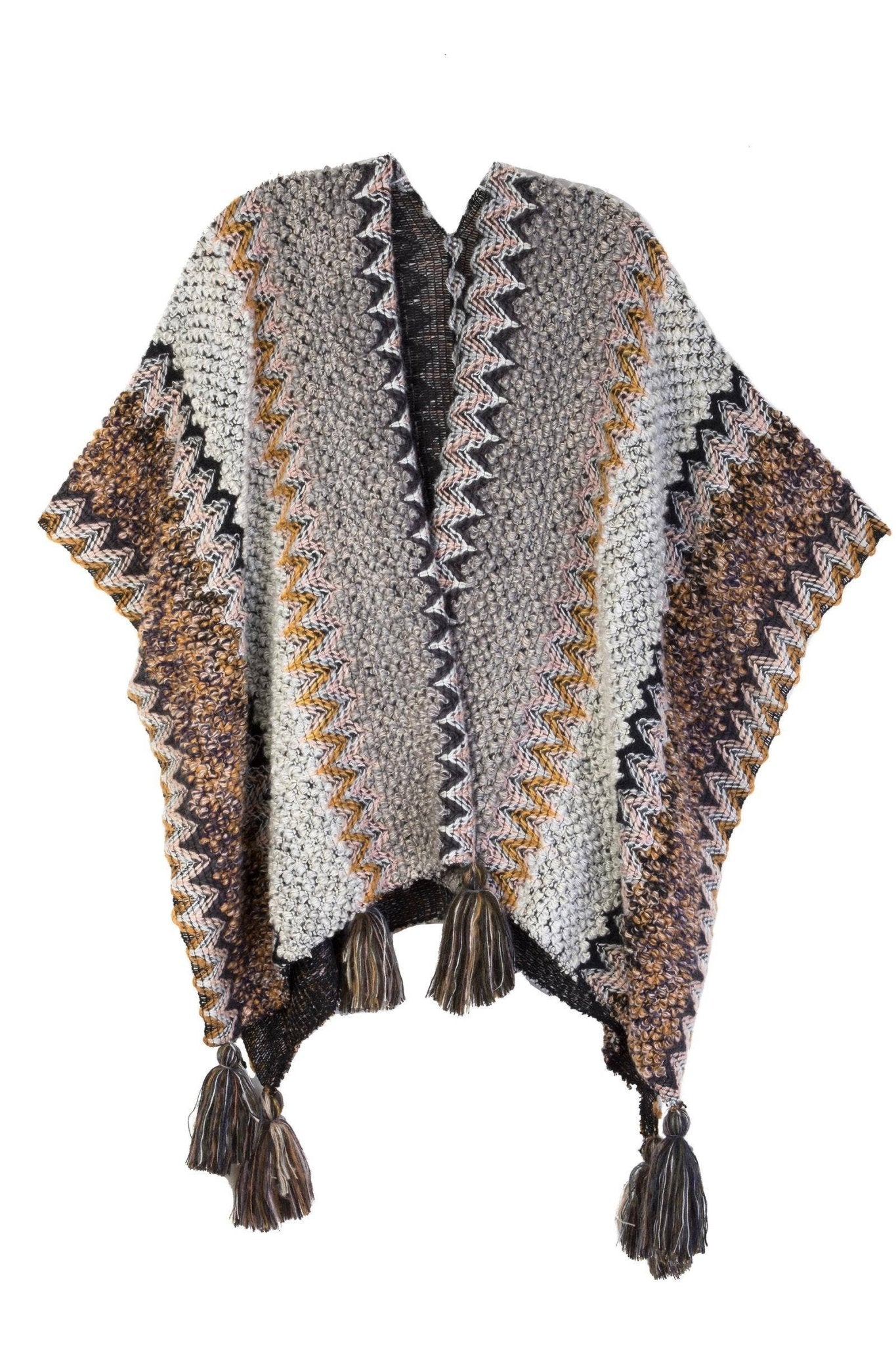 Fringed Knit Kimono: GreySAACHICoats & Jackets