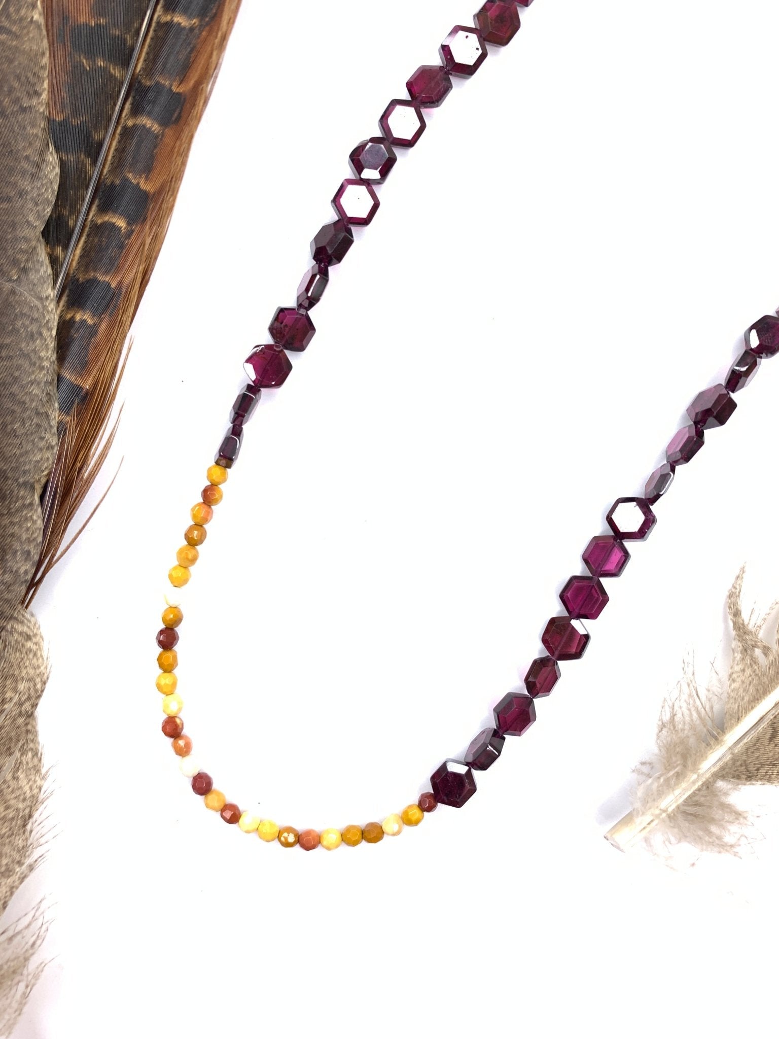 Garnet and Mookaite NecklaceZiabirdNecklace