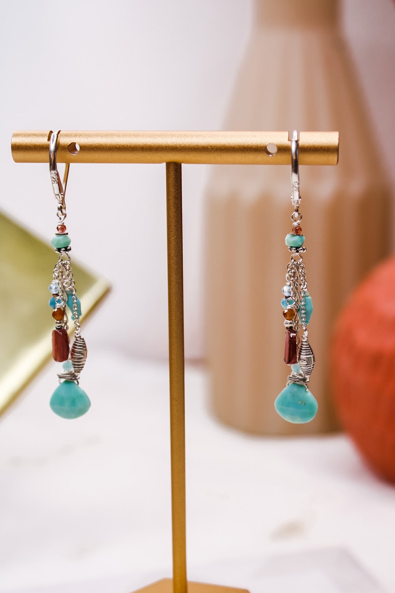 Garnet & Turquoise Earrings #5510ChipitaEarrings