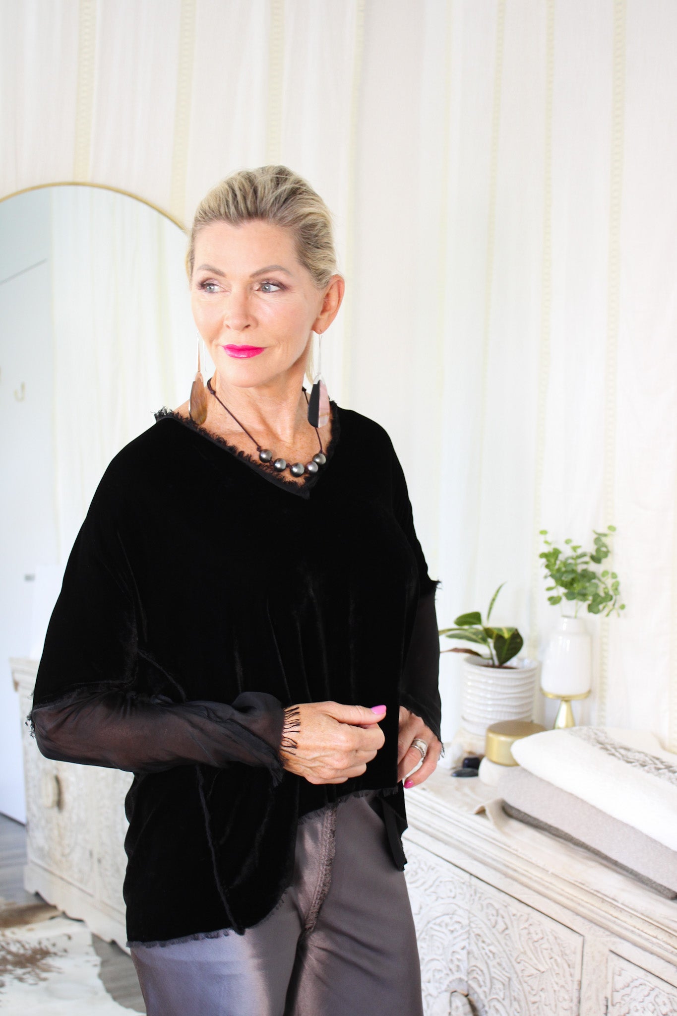 Glen Blouse - BlackJagaShirt