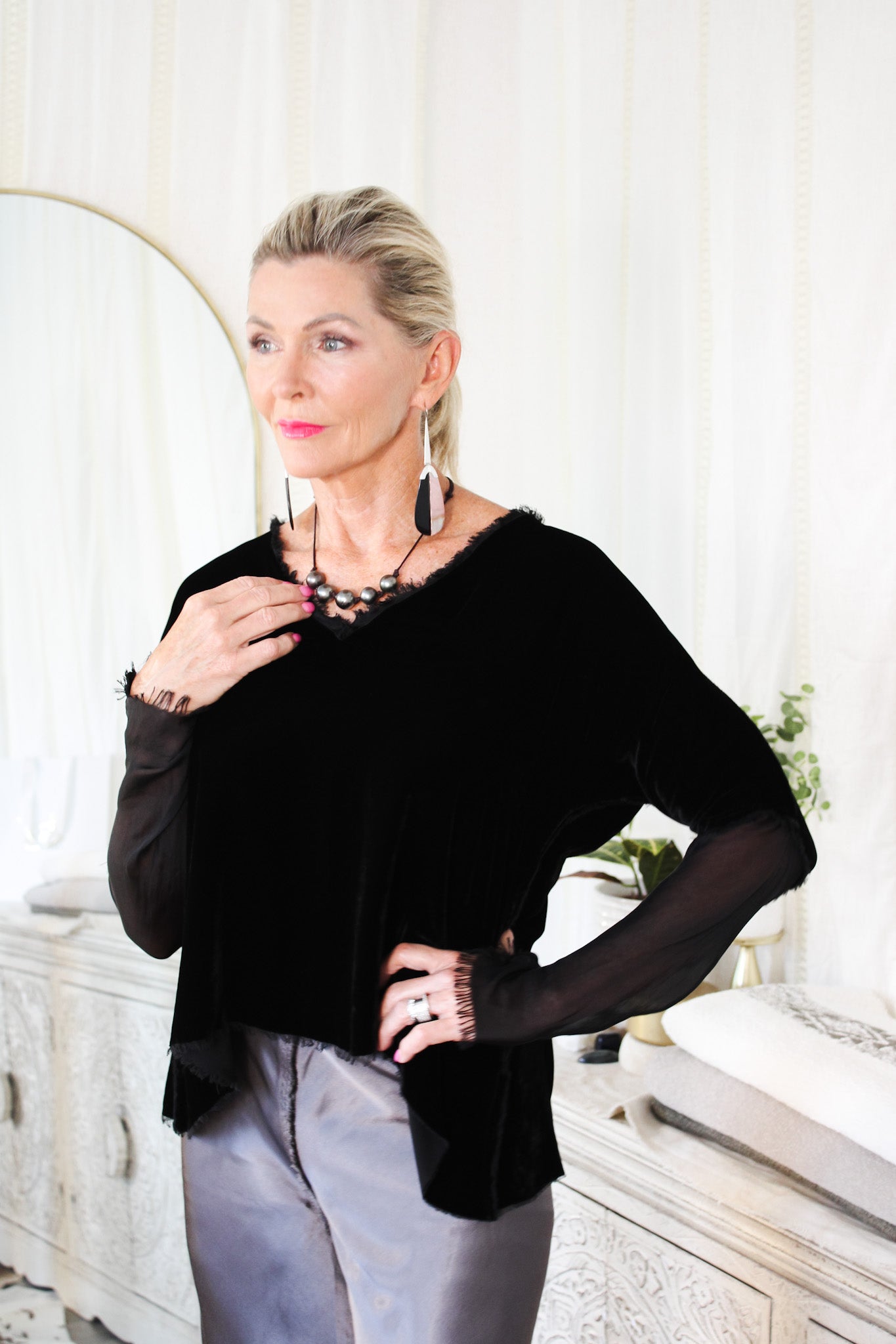 Glen Blouse - BlackJagaShirt