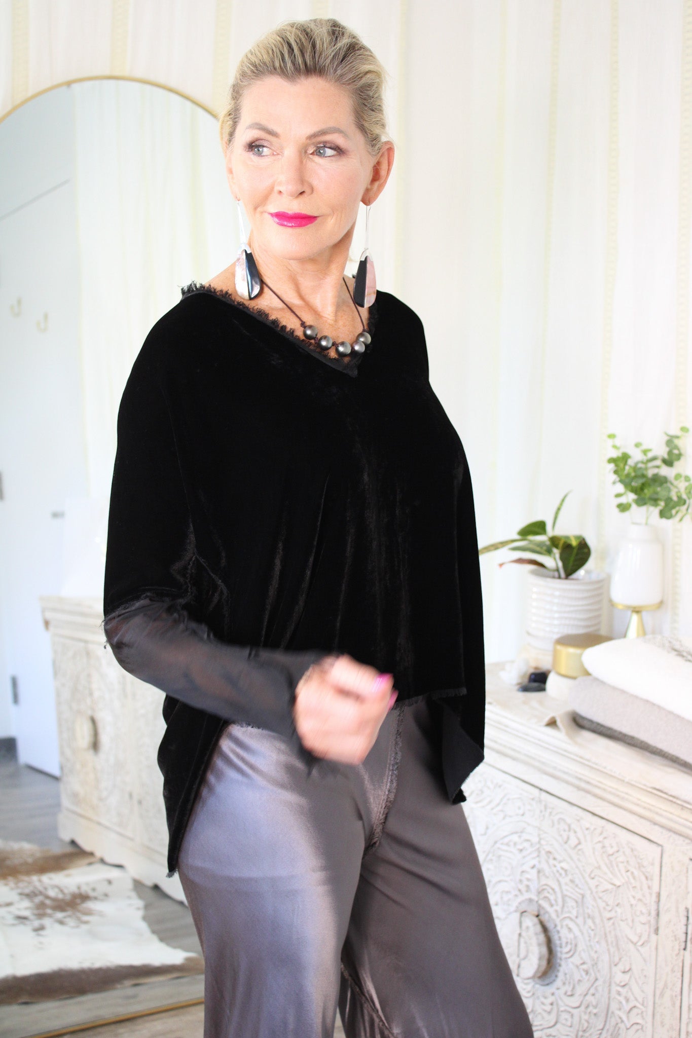 Glen Blouse - BlackJagaShirt