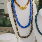 Gold Oyster, Brown Coconut Bead Choker NecklaceRobin JacksonNecklaces