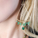 Green Onyx Triangle Earrings #1342James & JezebelleEarrings