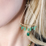 Green Onyx Triangle Earrings #1342James & JezebelleEarrings