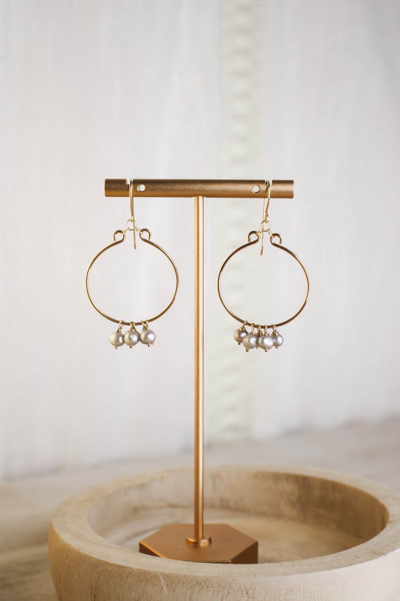 Grey Pearl Earrings #7118James & JezebelleEarrings