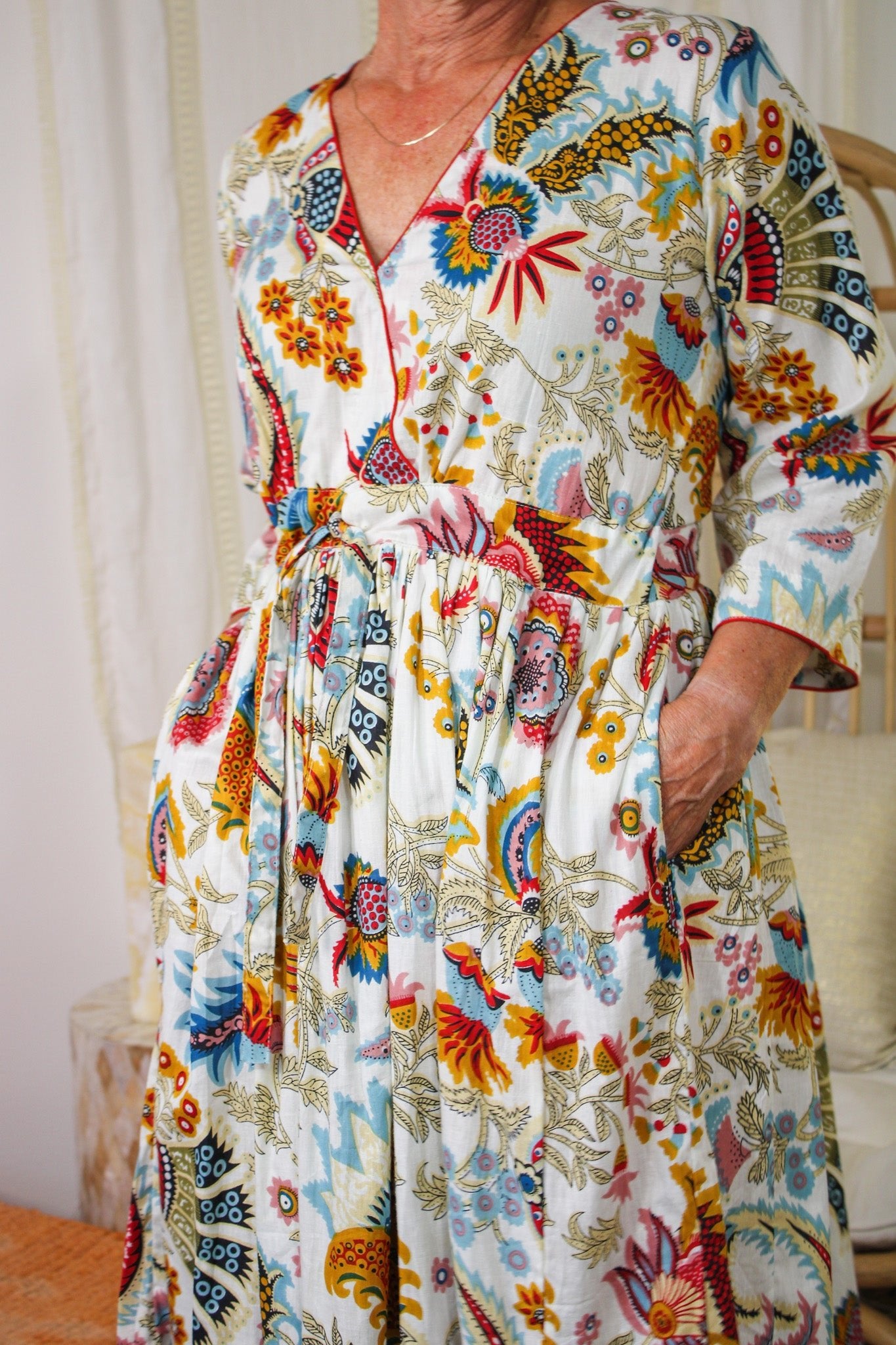 Hand Blockprint SundressThe Kimono HouseDress