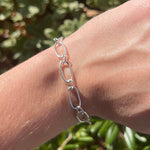 Hand-Forged Fine Silver Paperclip BraceletRedimereBracelet