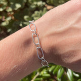 Hand-Forged Fine Silver Paperclip BraceletRedimereBracelet