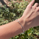 Hand-Forged Fine Silver Paperclip BraceletRedimereBracelet