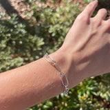 Hand-Forged Fine Silver Paperclip BraceletRedimereBracelet