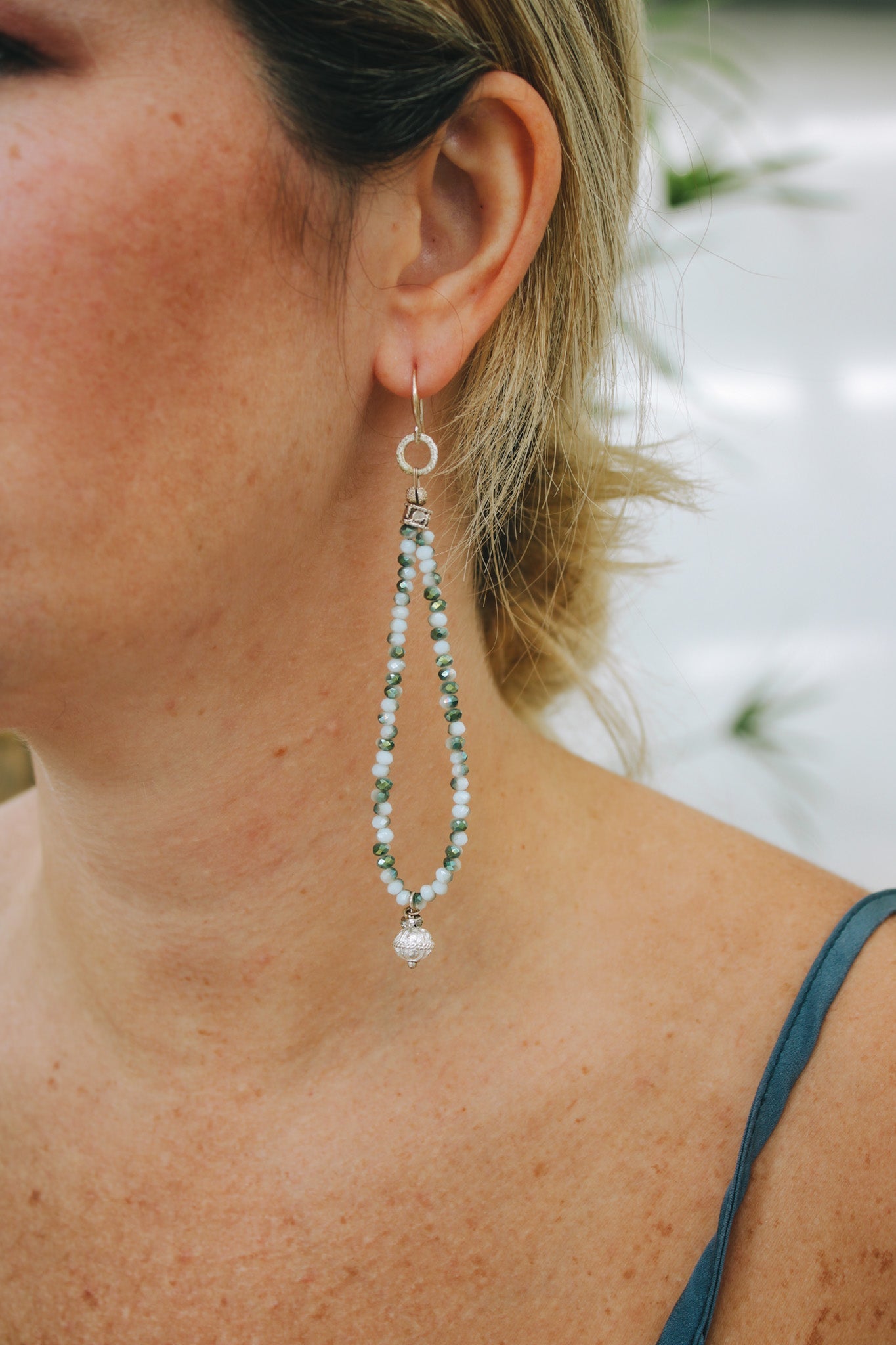 Hand Strung Crystal Earrings #409Elizabeth WEarrings