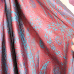 Intricate Pink & Blue Woven Silk ScarfRare FindsScarf