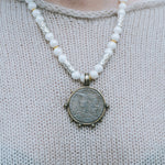 Ivory Quartz Bead Pendant Necklace 6BHBella Smith DesignsNecklaces