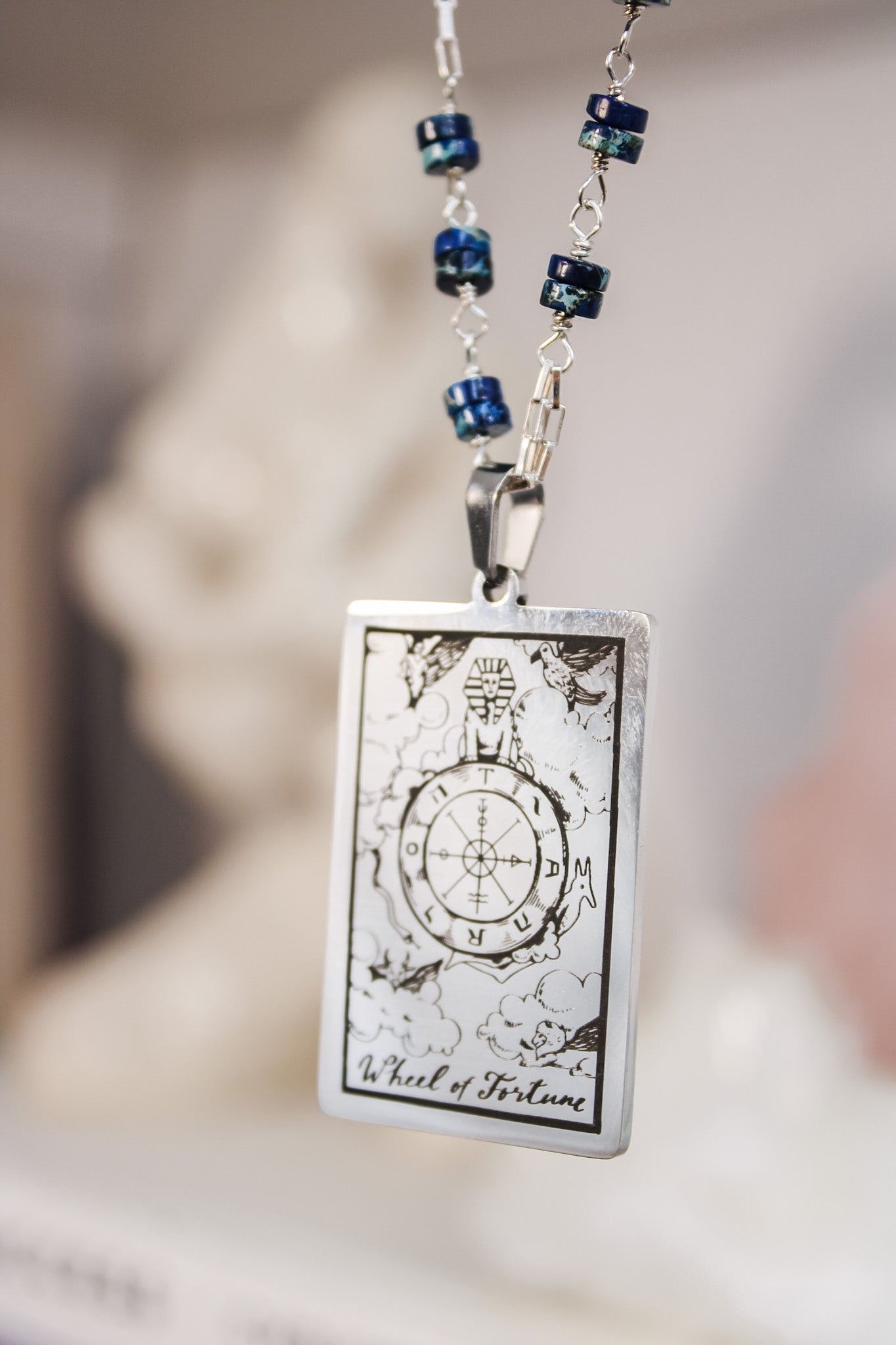 Jasper Silver Fortune Tarot NecklaceBeth ZinkNecklaces