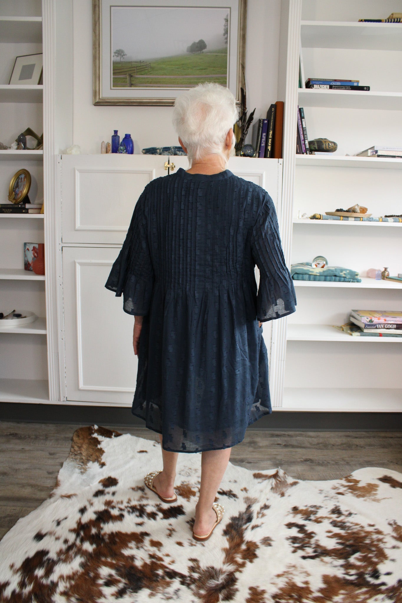 Kat Cotton Dress- NavyDolmaDress