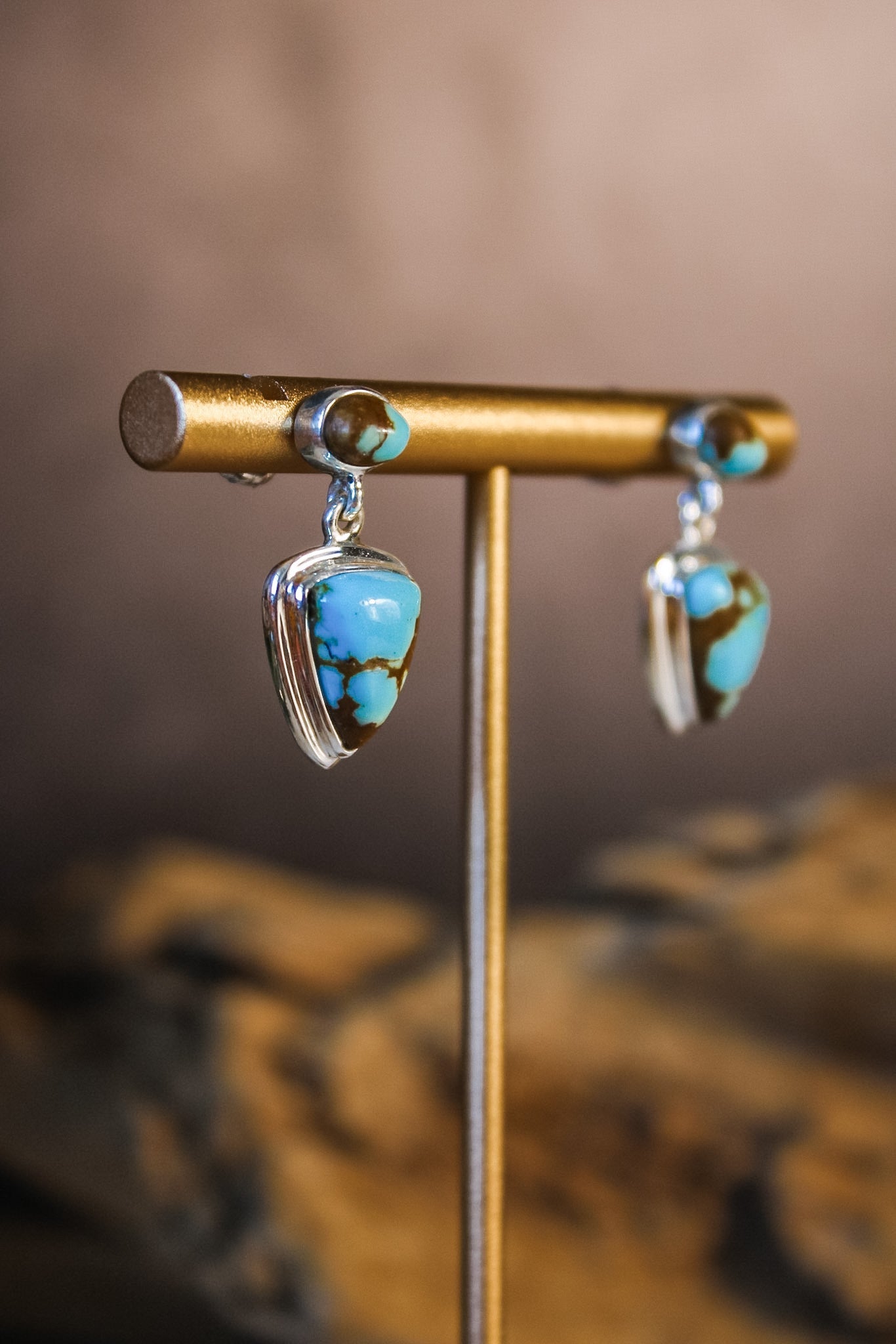 Kazakhstan Turquoise Drop EarringsEd LohmanEarrings