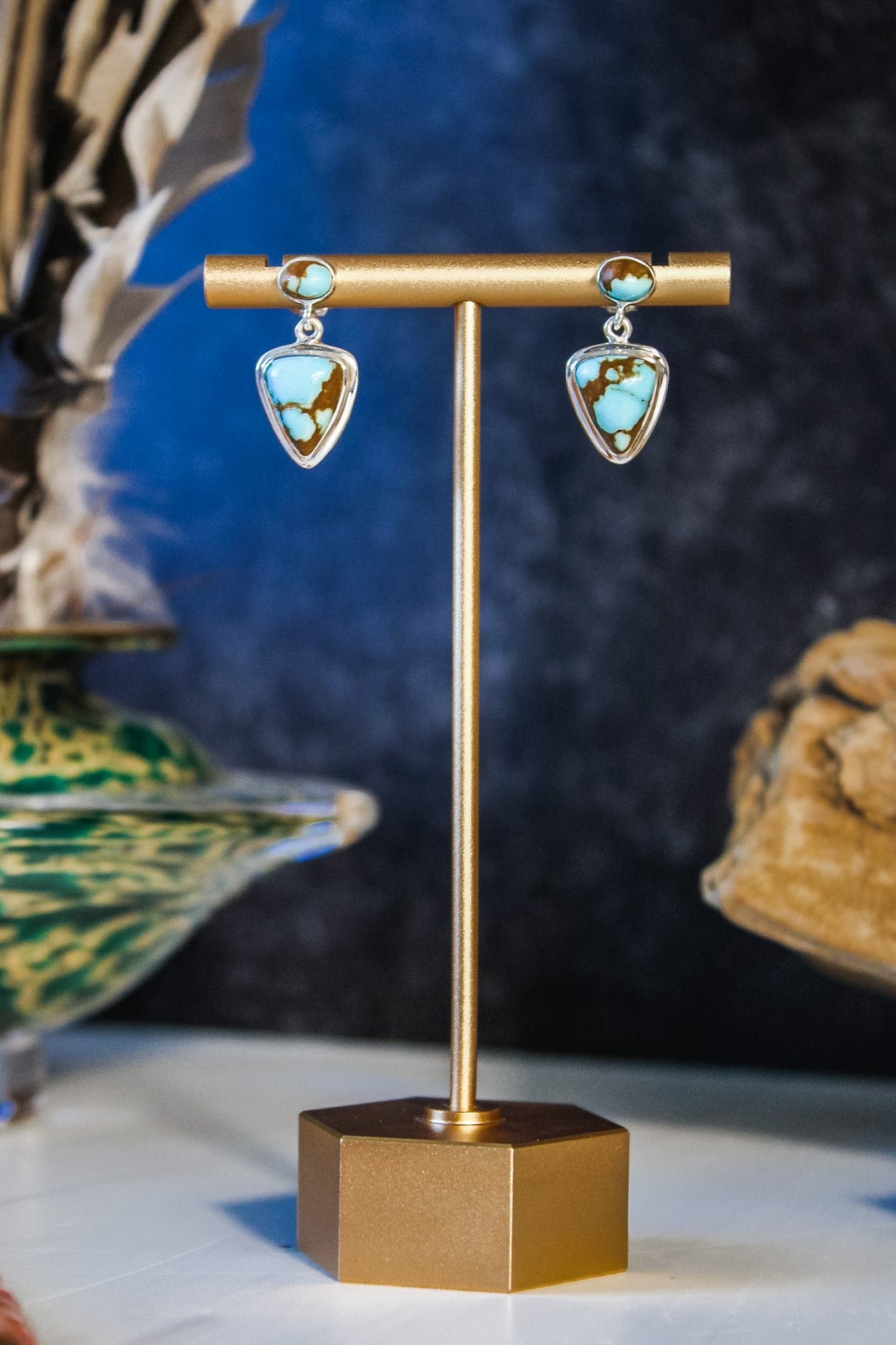 Kazakhstan Turquoise Drop EarringsEd LohmanEarrings