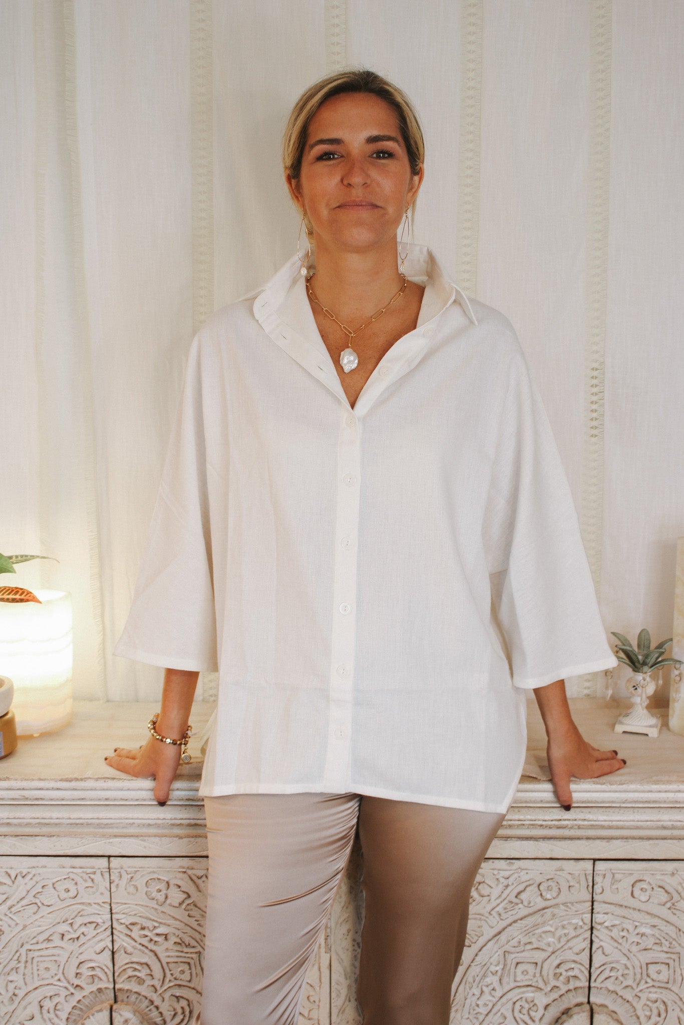 Kimono Shirt- MilkKINUAKimono Shirt