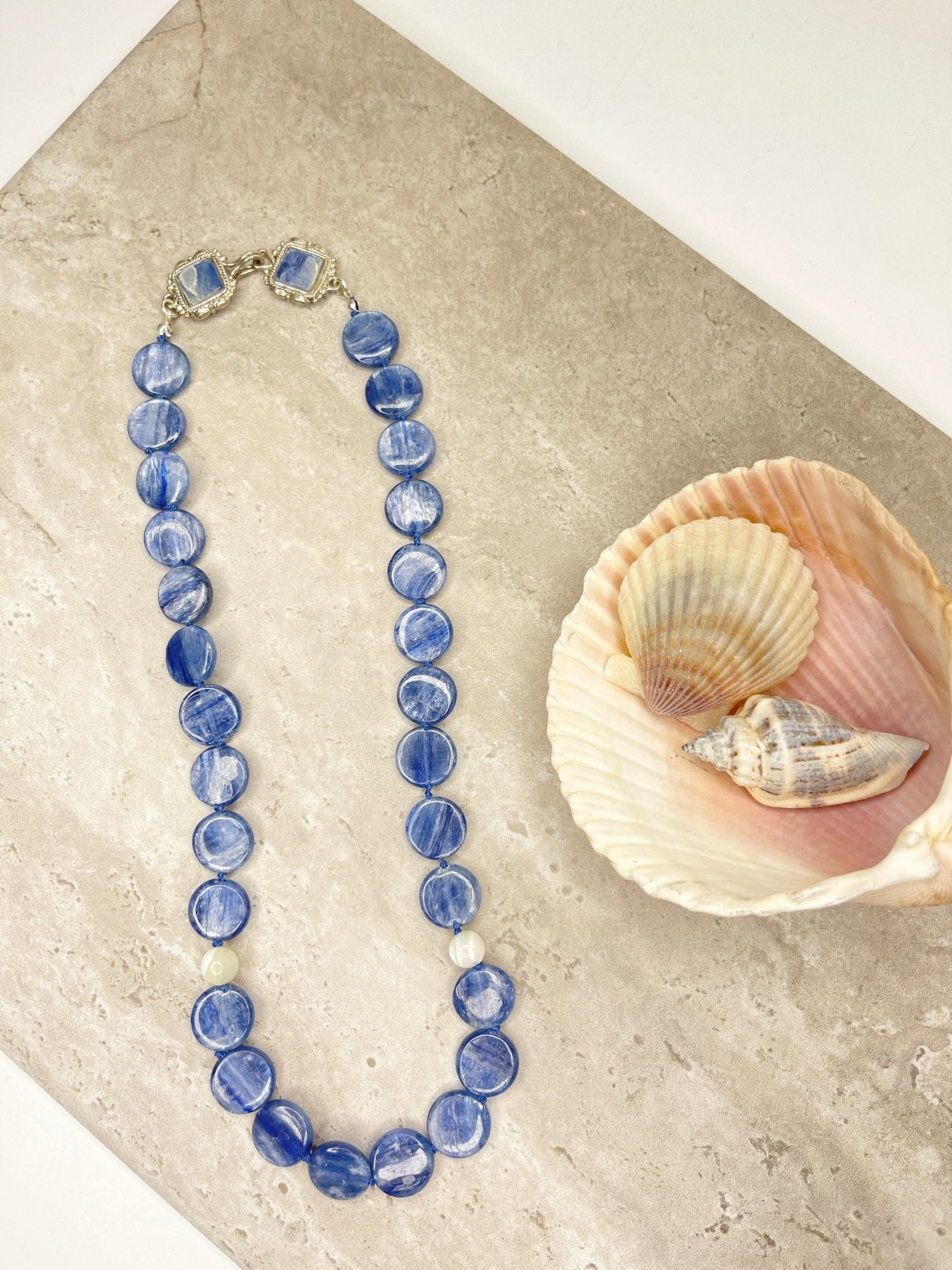 Kyanite and Mother of Pearl NecklaceDebra PyeattNecklace