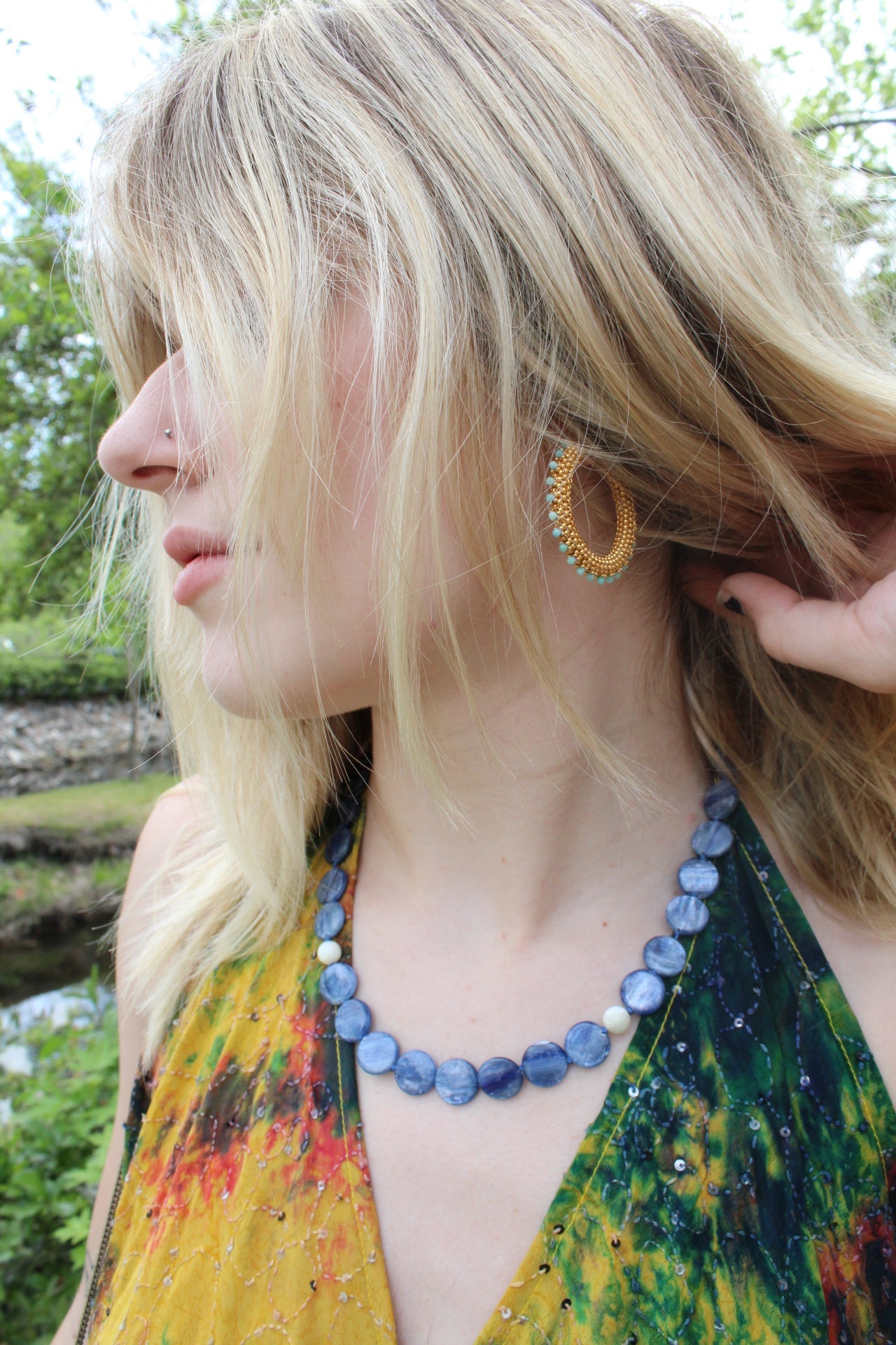 Kyanite and Mother of Pearl NecklaceDebra PyeattNecklace
